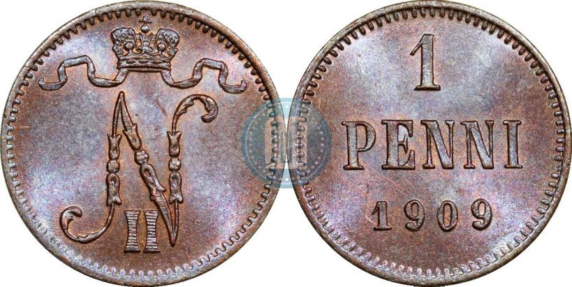 Фото 1 пенни 1909 года  