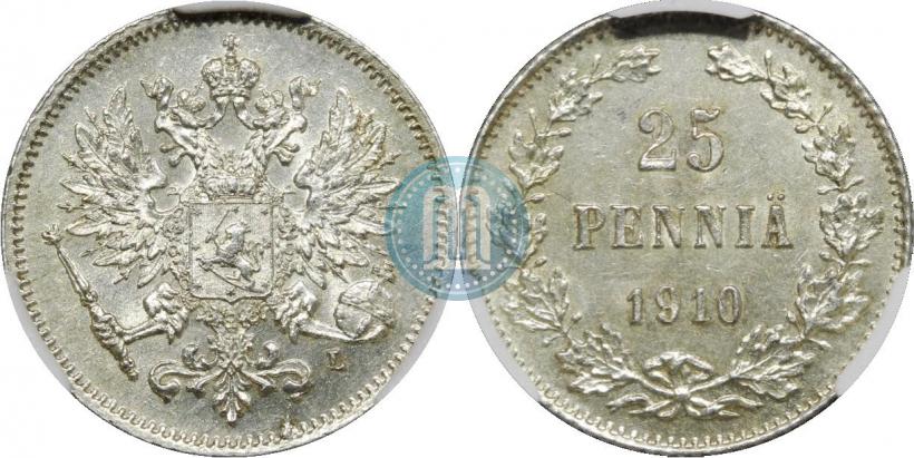 Фото 25 пенни 1910 года L 