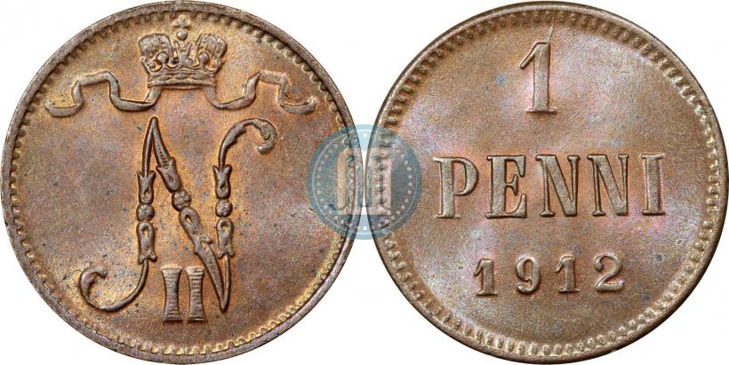 Фото 1 пенни 1912 года  