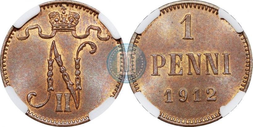 Фото 1 пенни 1912 года  