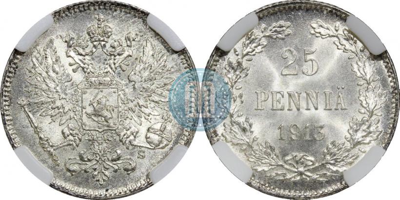 Picture 25 pennia 1913 year S 