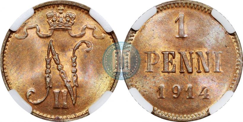 Фото 1 пенни 1914 года  