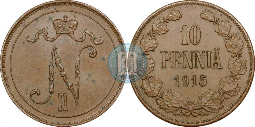 Picture 10 pennia 1915 year  