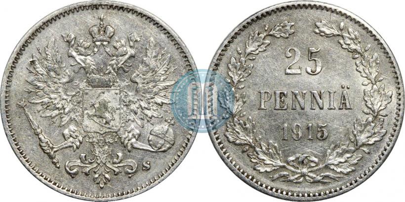 Фото 25 пенни 1915 года S 