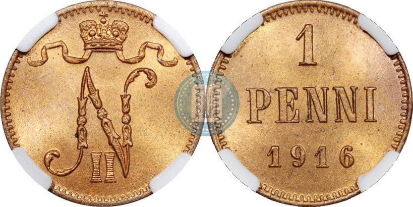 Фото 1 пенни 1916 года  