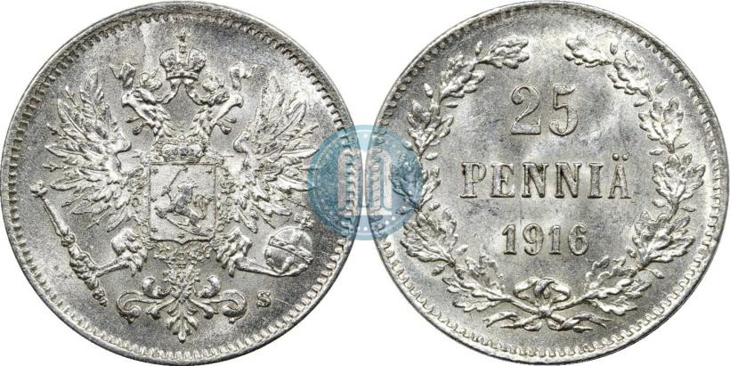 Фото 25 пенни 1916 года S 