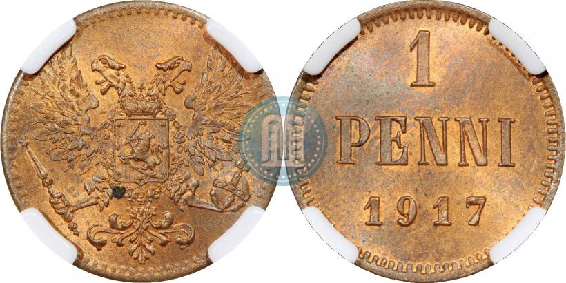 Фото 1 пенни 1917 года  