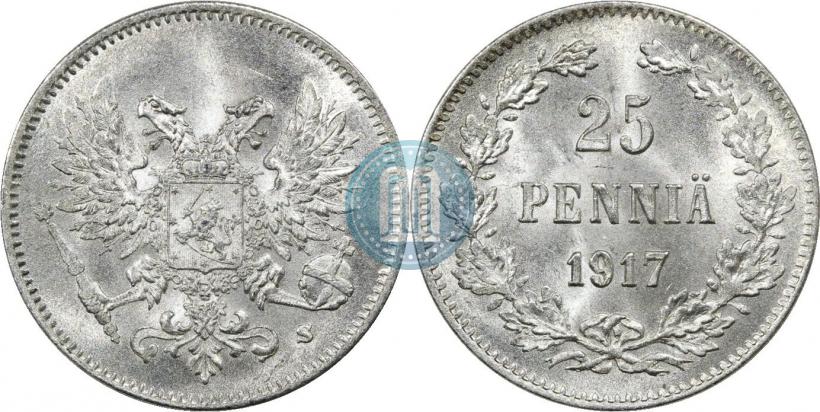 Фото 25 пенни 1917 года S 