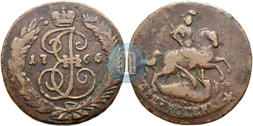 Фото 2 копейки 1766 года СПМ 