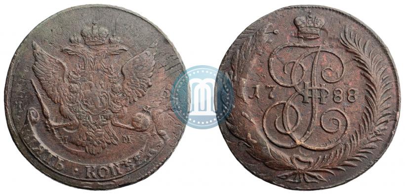 Фото 5 копеек 1788 года ММ 
