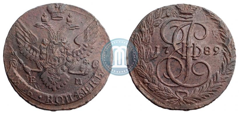 Picture 5 kopecks 1789 year ЕМ 