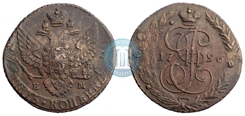 Фото 5 копеек 1796 года ЕМ "Павловский перечекан"