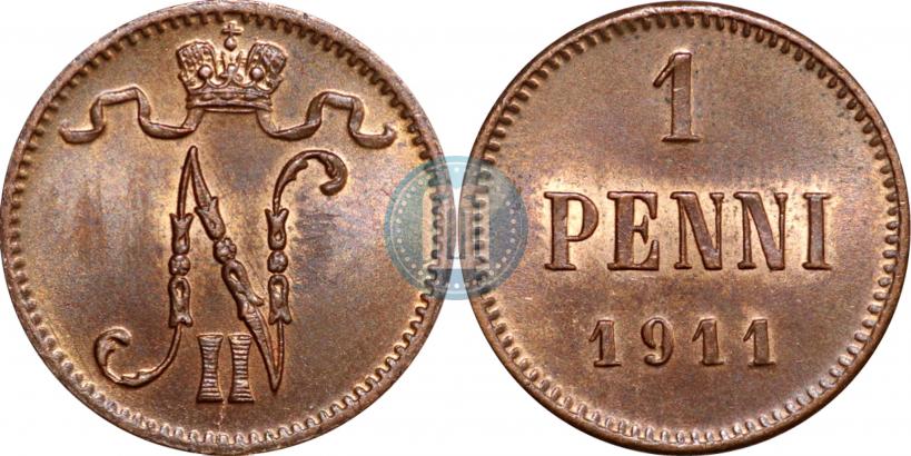 Picture 1 penni 1911 year  
