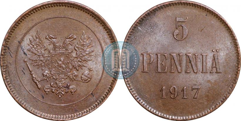 Picture 5 pennia 1917 year  