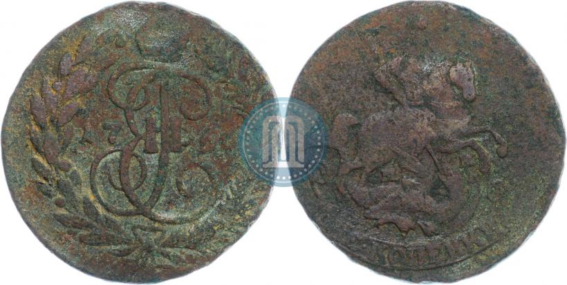 Фото 2 копейки 1766 года ММ 