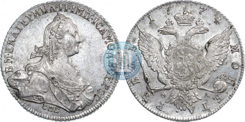 Фото 1 рубль 1774 года СПБ-ФЛ 