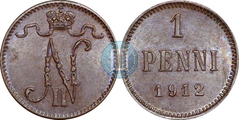 Фото 1 пенни 1912 года  
