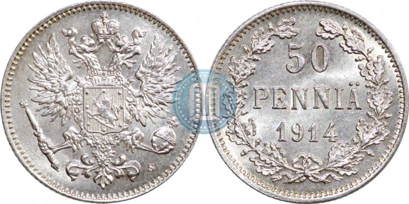 Фото 50 пенни 1914 года S 