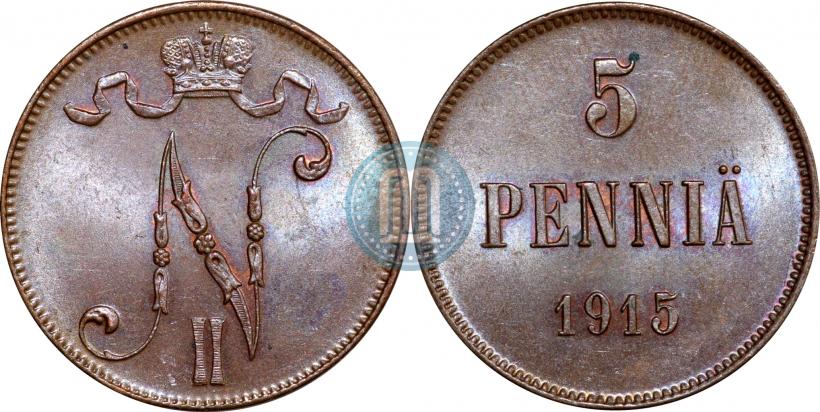 Фото 5 пенни 1915 года  