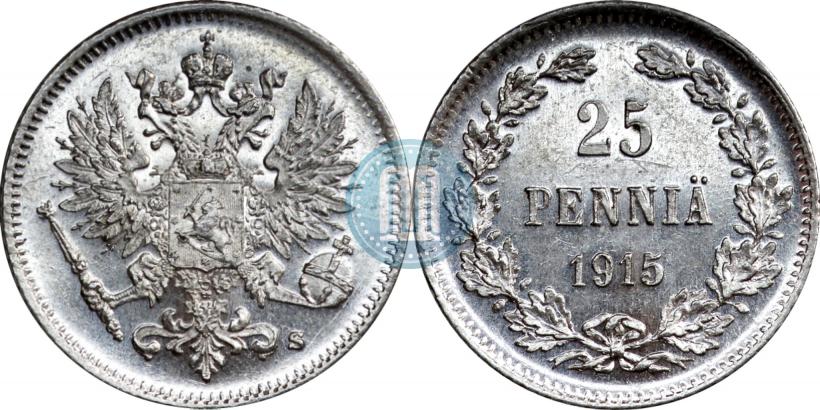 Фото 25 пенни 1915 года S 