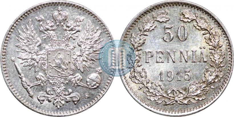 Фото 50 пенни 1915 года S 