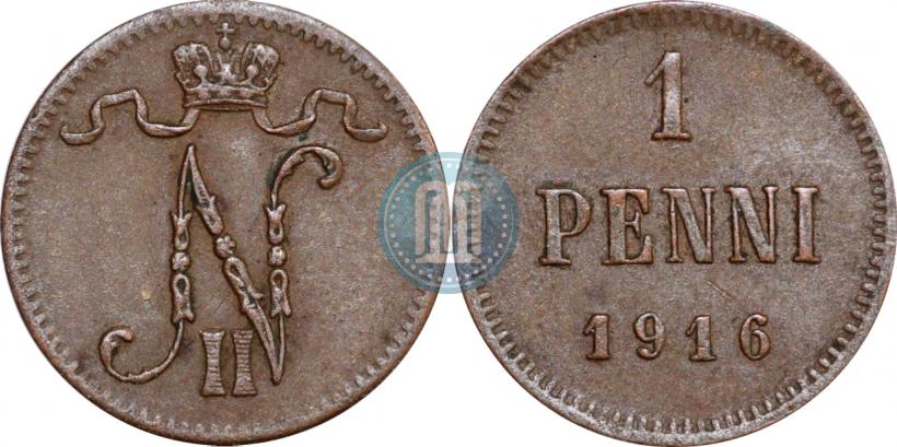Фото 1 пенни 1916 года  