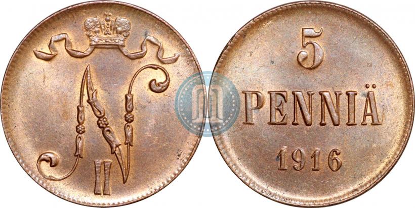 Фото 5 пенни 1916 года  