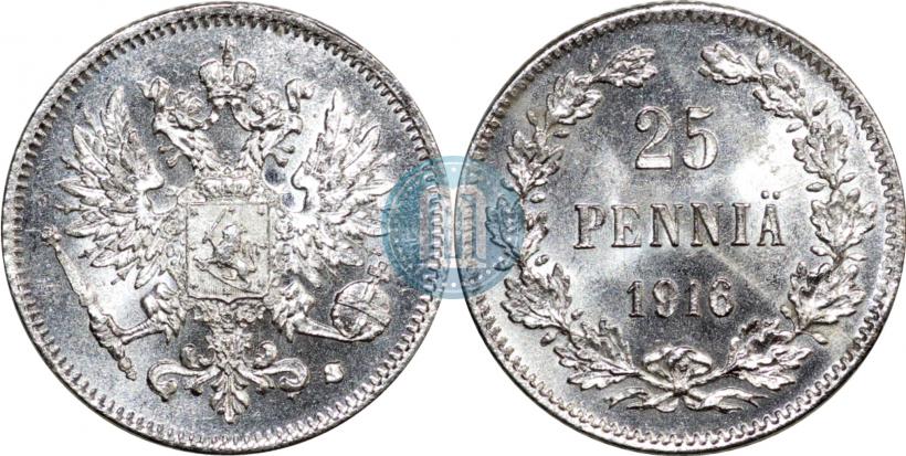 Фото 25 пенни 1916 года S 