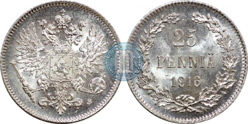 Фото 25 пенни 1916 года S 