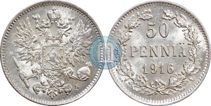 Фото 50 пенни 1916 года S 