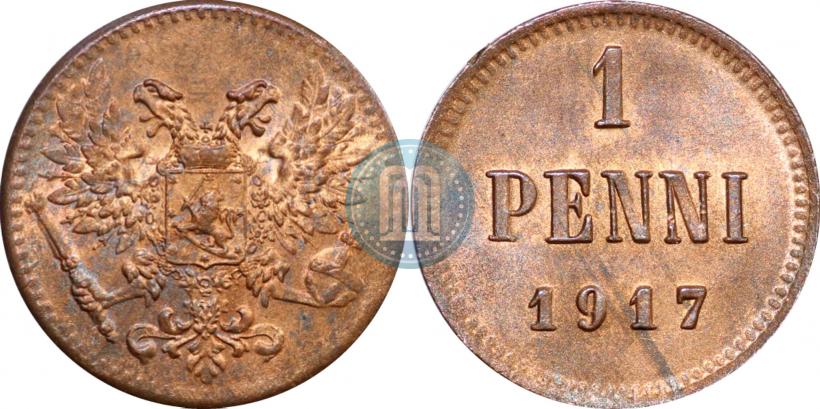 Фото 1 пенни 1917 года  