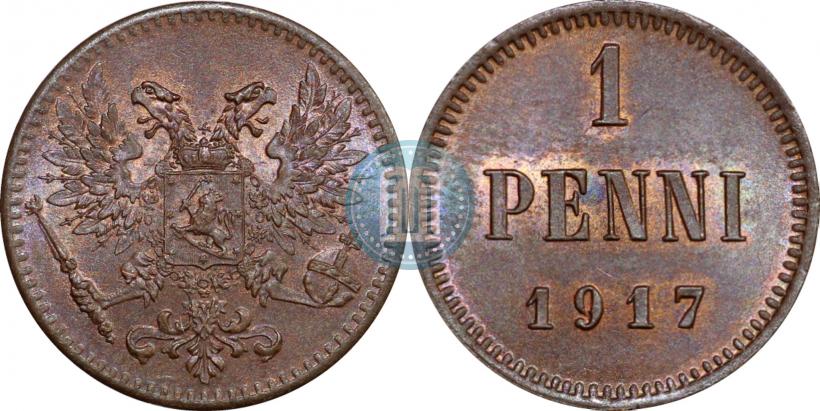 Фото 1 пенни 1917 года  