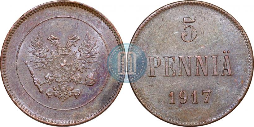 Фото 5 пенни 1917 года  