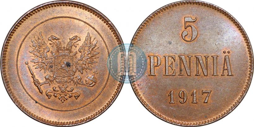 Фото 5 пенни 1917 года  