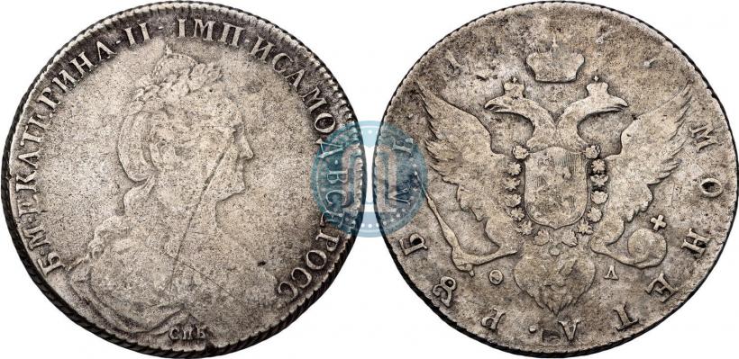 Фото 1 рубль 1777 года СПБ-ФЛ 