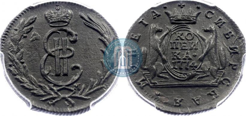 Фото 1 копейка 1774 года КМ 