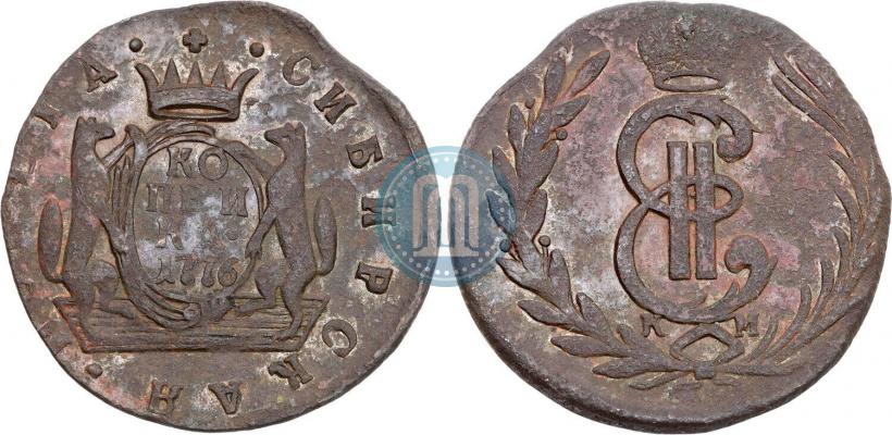 Фото 1 копейка 1776 года КМ 