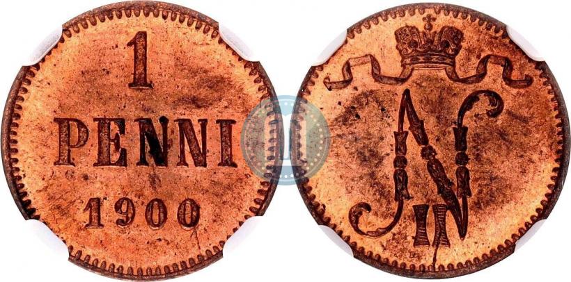 Фото 1 пенни 1900 года  