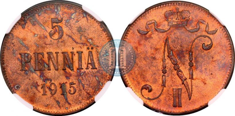 Фото 5 пенни 1915 года  