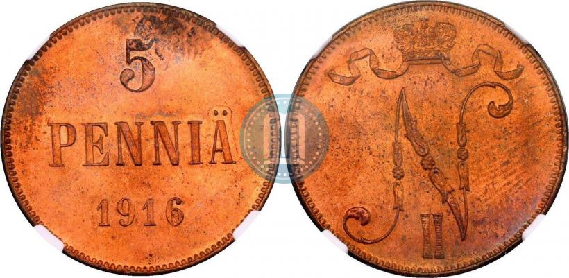 Фото 5 пенни 1916 года  