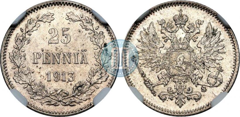 Picture 25 pennia 1913 year S 