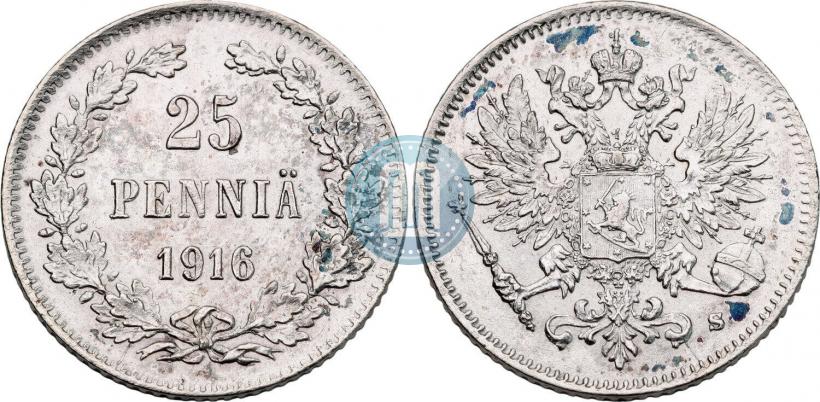 Фото 25 пенни 1916 года S 