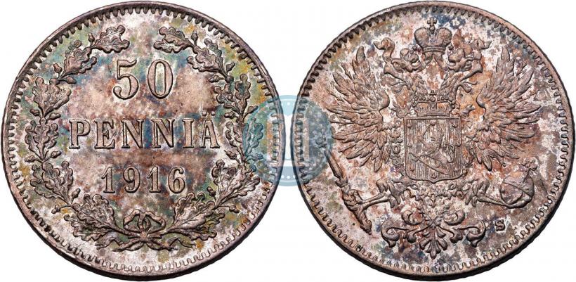 Фото 50 пенни 1916 года S 