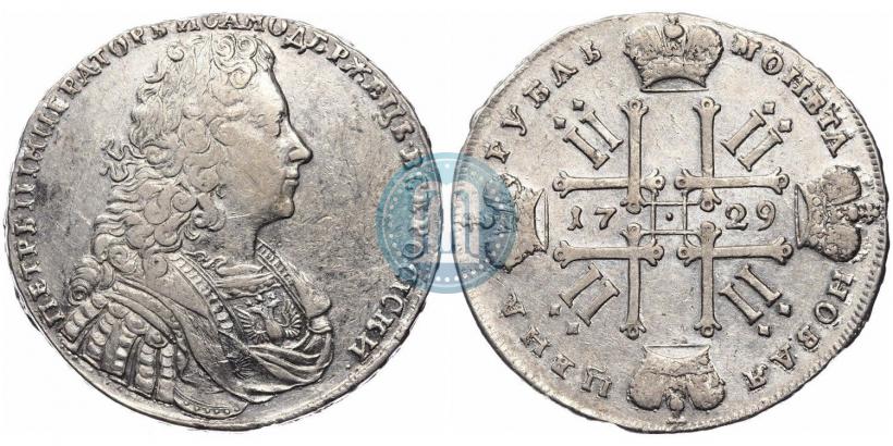 Фото 1 рубль 1729 года  "Тип 1728"