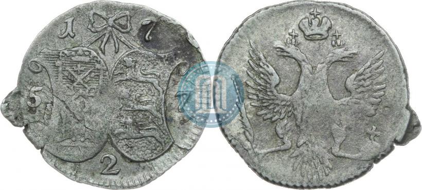 Фото 2 копейки 1757 года  "Ливонез"