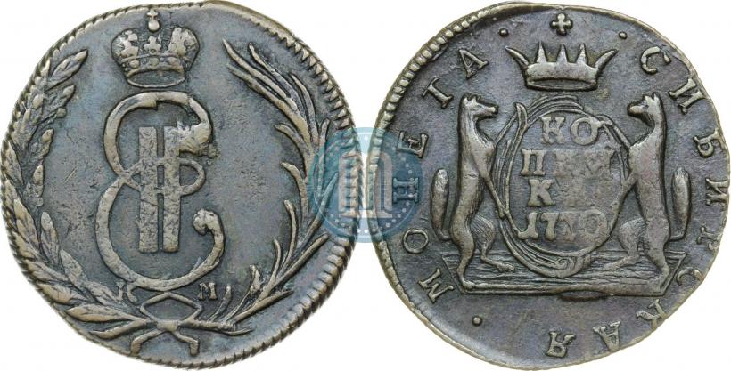 Фото 1 копейка 1770 года КМ 