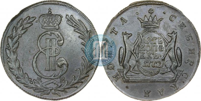 Picture 5 kopecks 1772 year КМ 