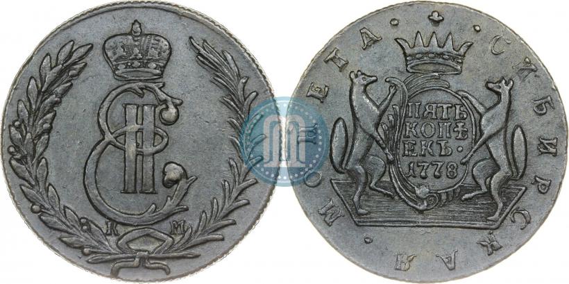 Picture 5 kopecks 1778 year КМ 