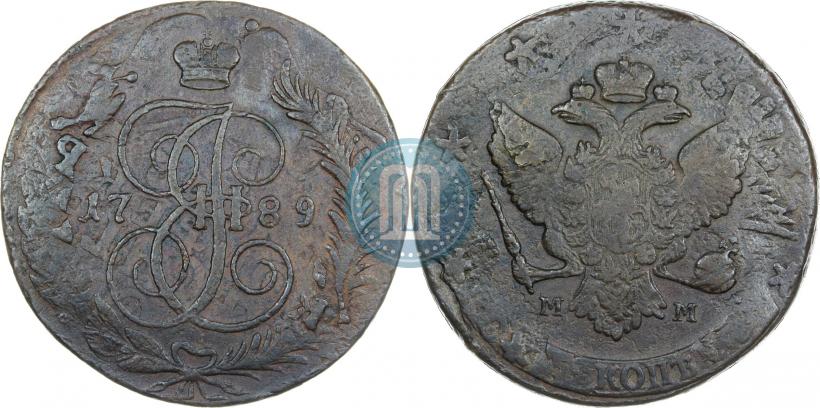 Фото 5 копеек 1789 года ММ 
