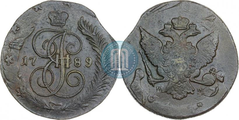 Фото 5 копеек 1789 года ММ 